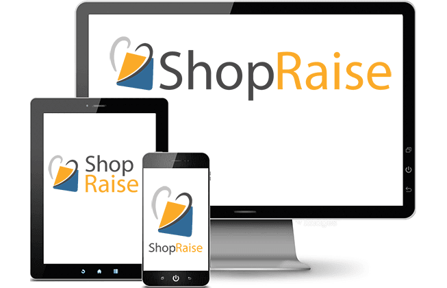Online fundraising on a desktop computer, tablet, or mobile phone